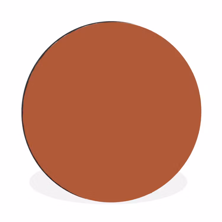 Burnt - Sienna - Oranje Wandcirkel aluminium klein 190 -3d