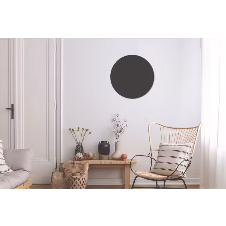 Charcoal - Grijs- Grey Wandcirkel aluminium klein 190 -woonkamer