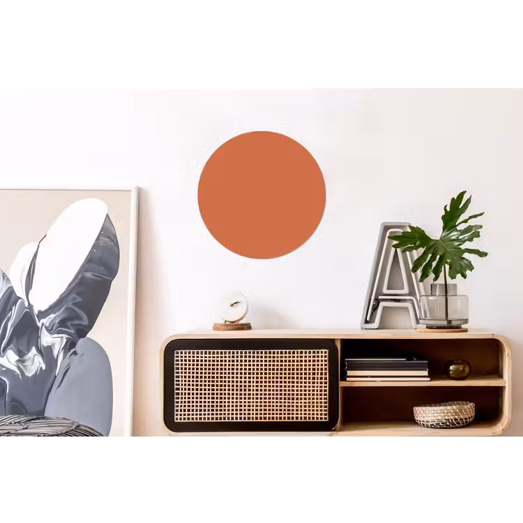Classic - Terracotta - Oranje Wandcirkel aluminium klein 190 -kantoor