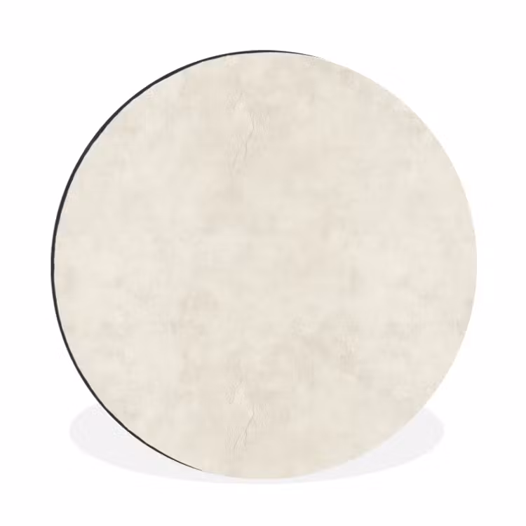 Crème - Egaal - Beton Wandcirkel aluminium klein 190 -3d