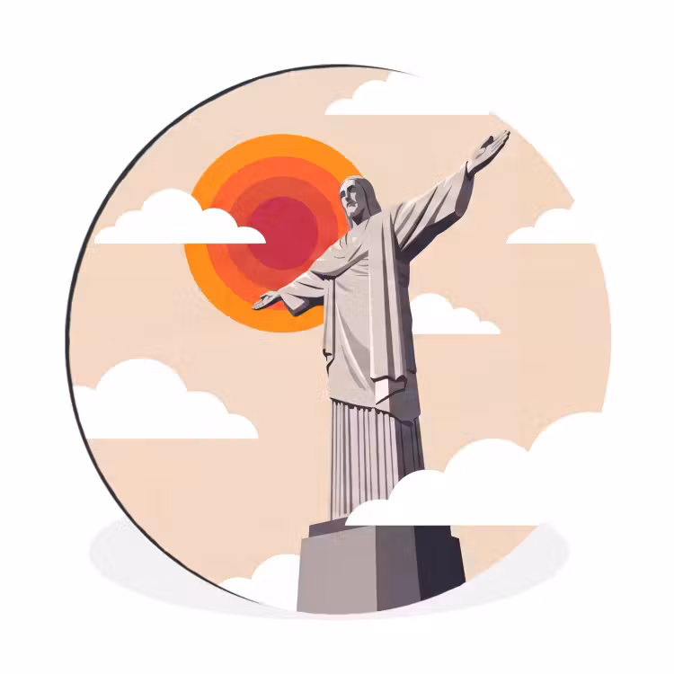 Monument - Stad - Zonsondergang - Minimalistisch - Oranje Wandcirkel aluminium klein -3d