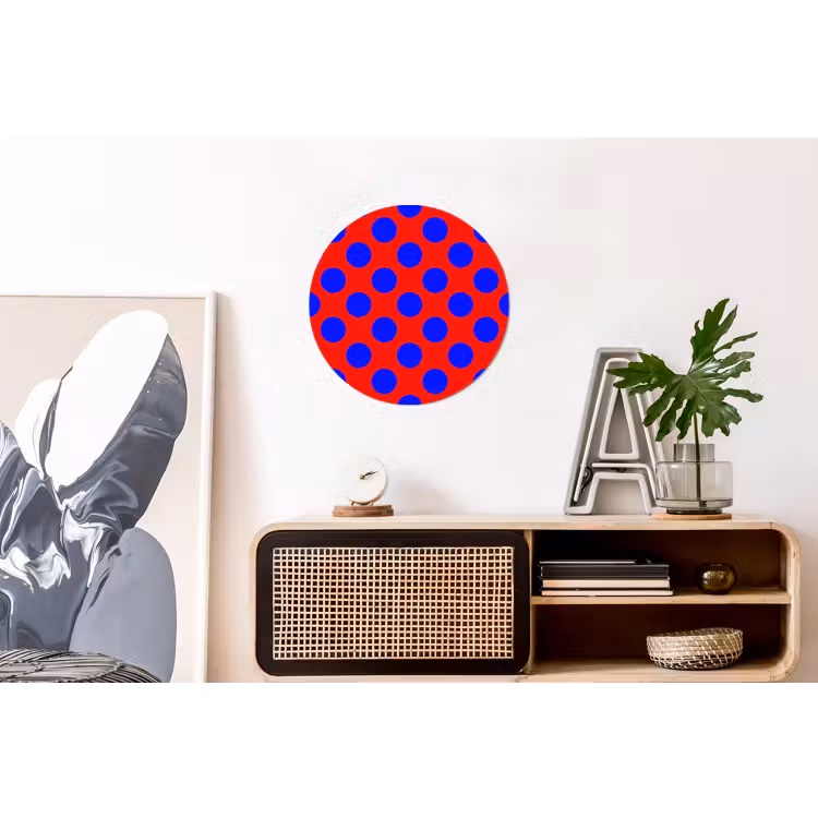 Dots - Klassiek - Rood Wandcirkel aluminium klein 190 -kantoor