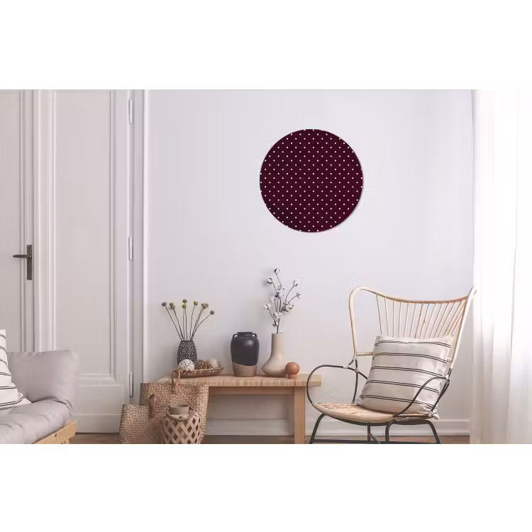 Stippen - Modern - Paars Wandcirkel aluminium klein 190 -woonkamer
