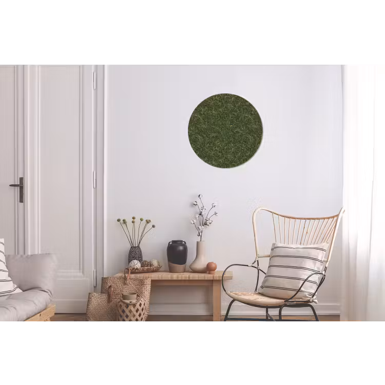 Donker - Groen - Krullend - Botanisch Wandcirkel aluminium klein 190 -woonkamer