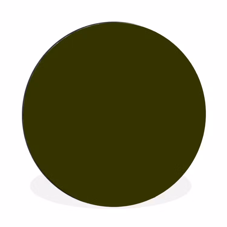 Dark  - Olive - Groen Wandcirkel aluminium klein 190 -3d