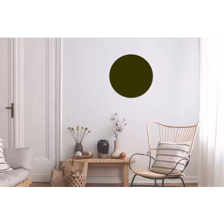 Dark  - Olive - Groen Wandcirkel aluminium klein 190 -woonkamer