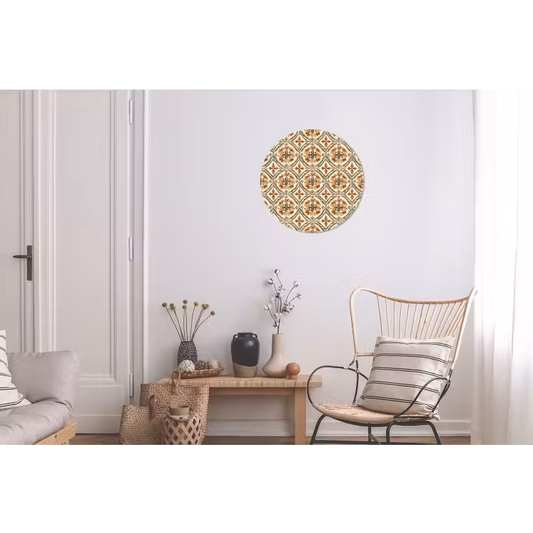 Elegant - Antiek - Kleurrijk Wandcirkel aluminium klein 190 -woonkamer