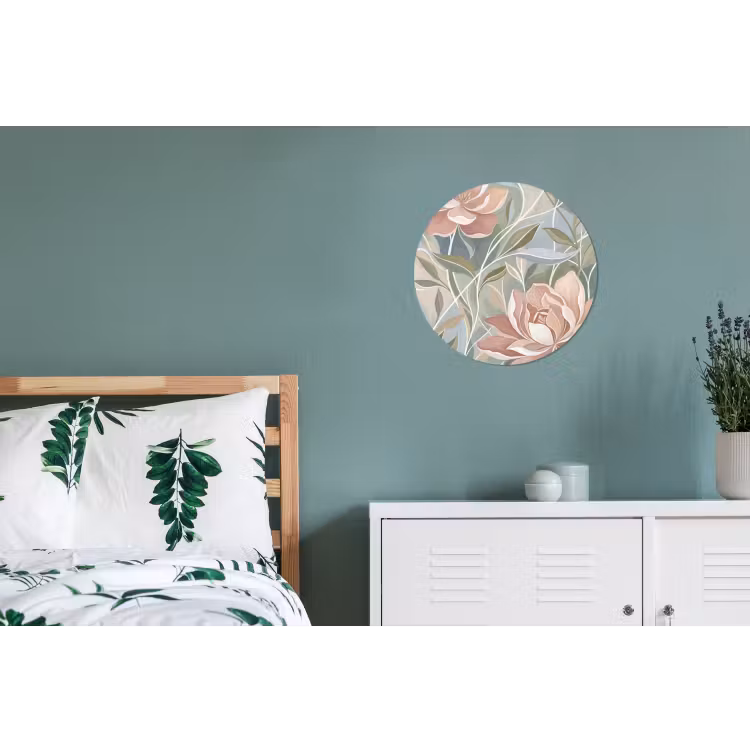 Elegant - Romantiek - Roze Wandcirkel aluminium klein -slaapkamer