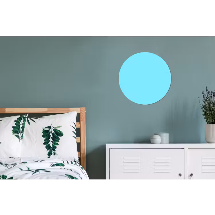 Electric - Cyan - Blauw Wandcirkel aluminium klein 190 -slaapkamer