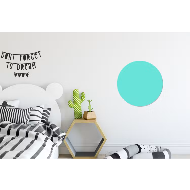 Electric - Cyan - Turkoois Wandcirkel aluminium klein 190 -kinderkamer