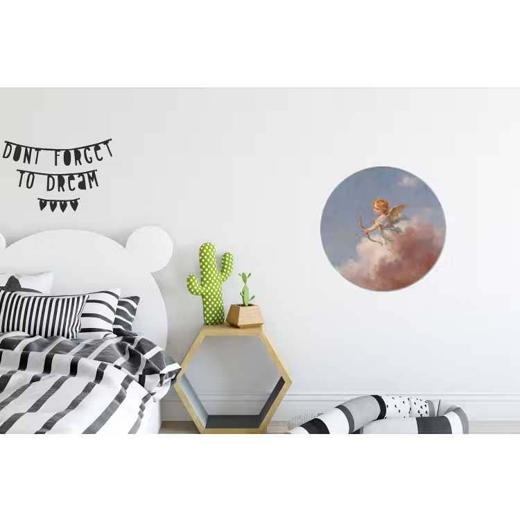 Engel - Pijl en boog - Mythologie - Klassiek Wandcirkel aluminium klein -kinderkamer