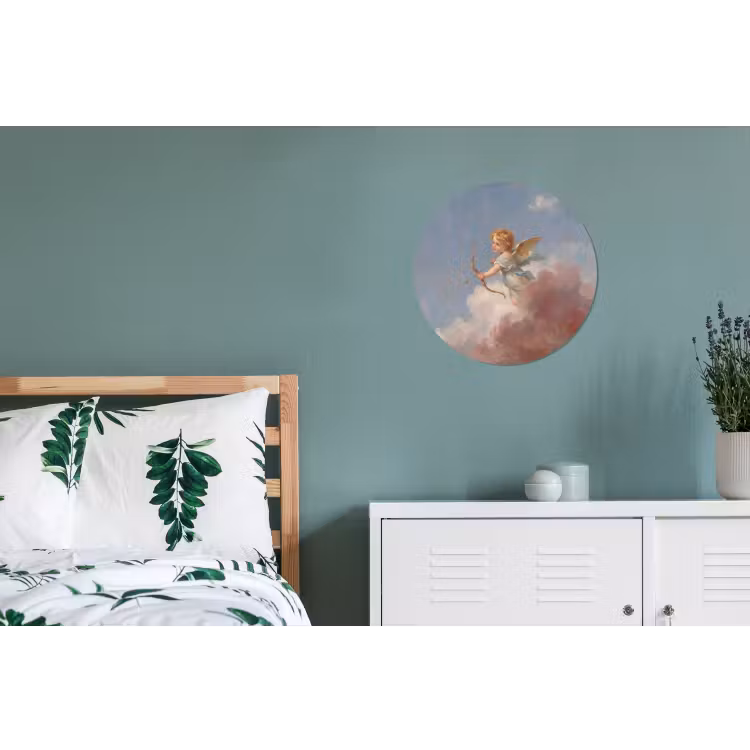 Engel - Pijl en boog - Mythologie - Klassiek Wandcirkel aluminium klein -slaapkamer