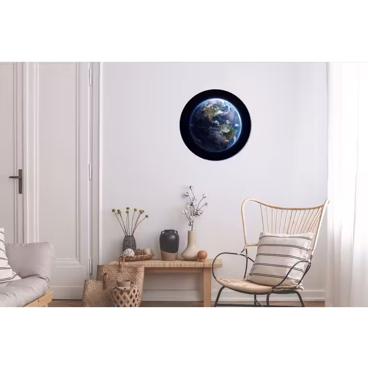 Alu-Dibond-Bild Rund - Erde – Weltraum – Kosmos - Aarde - Ruimte - Kosmos Wandcirkel aluminium klein