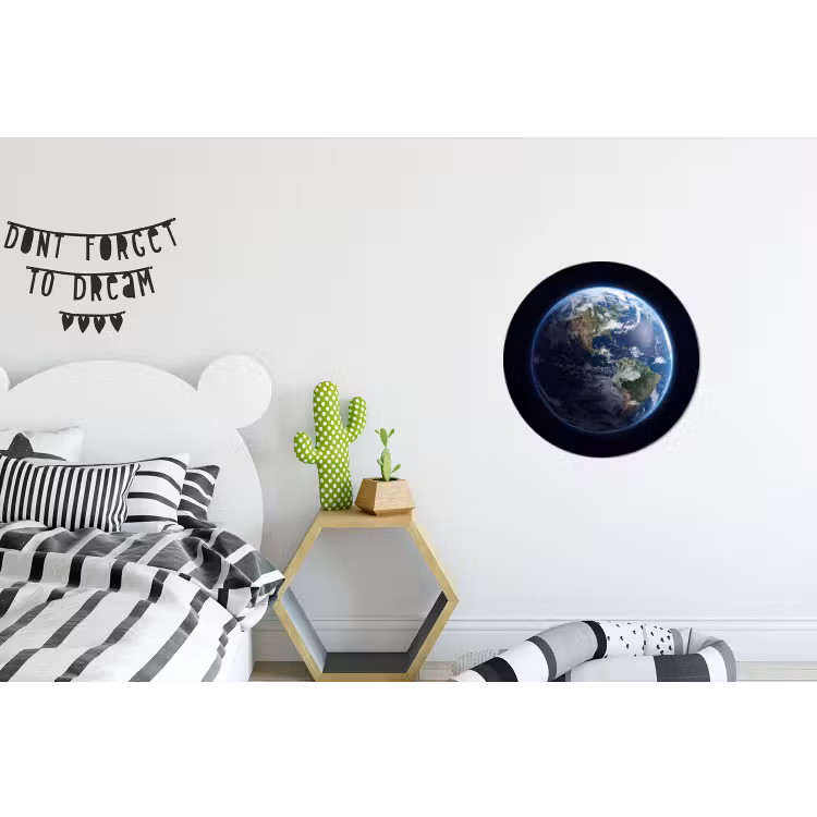 Alu-Dibond-Bild Rund - Erde – Weltraum – Kosmos - Aarde - Ruimte - Kosmos Wandcirkel aluminium klein
