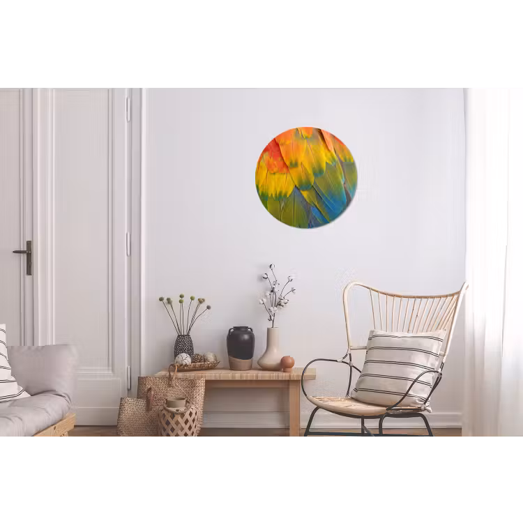 Veren - Ara - Kleurrijk Wandcirkel aluminium klein -woonkamer