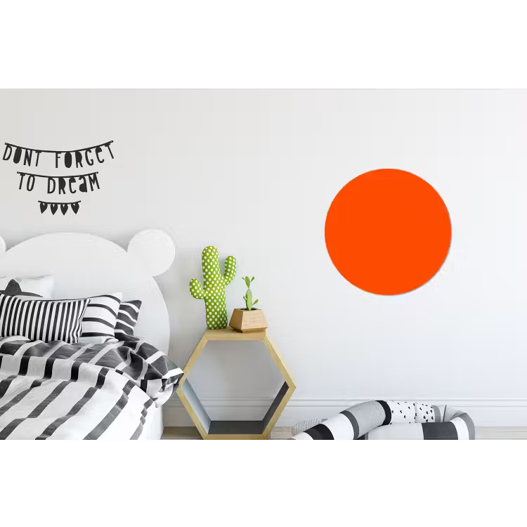 Fiery  - Tangerine - Oranje Wandcirkel aluminium klein 190 -kinderkamer