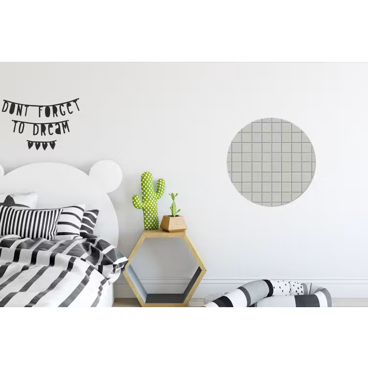 Tegel - Patroon - Lichtgroen Wandcirkel aluminium klein 190 -kinderkamer