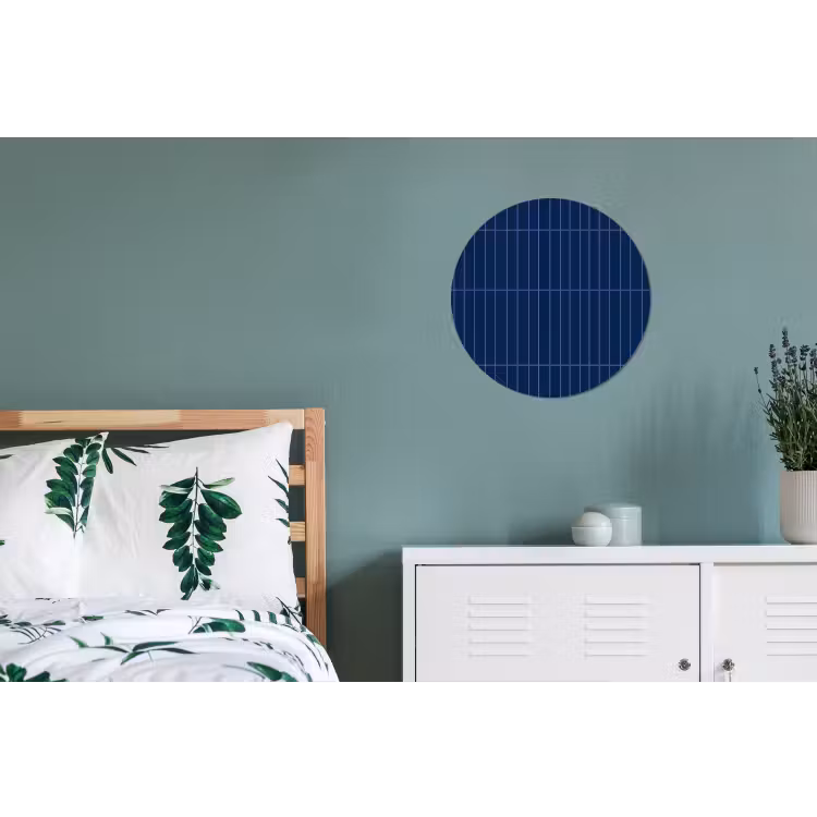Tegels - Langwerpig - Blauw Wandcirkel aluminium klein 190 -slaapkamer