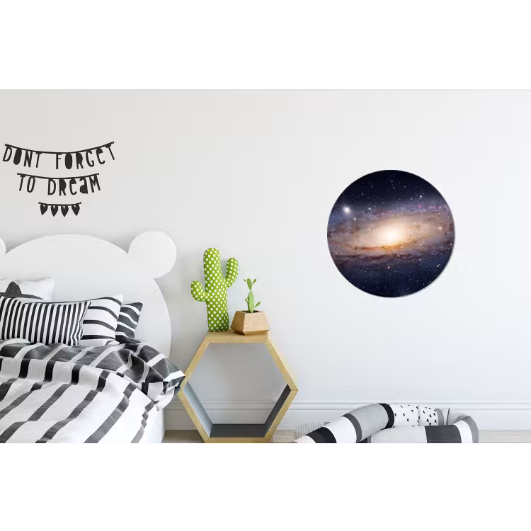 Alu-Dibond-Bild Rund - Galaxie – Weltraum – Kosmos - Sterrenstelsel - Ruimte - Kosmos Wandcirkel aluminium klein