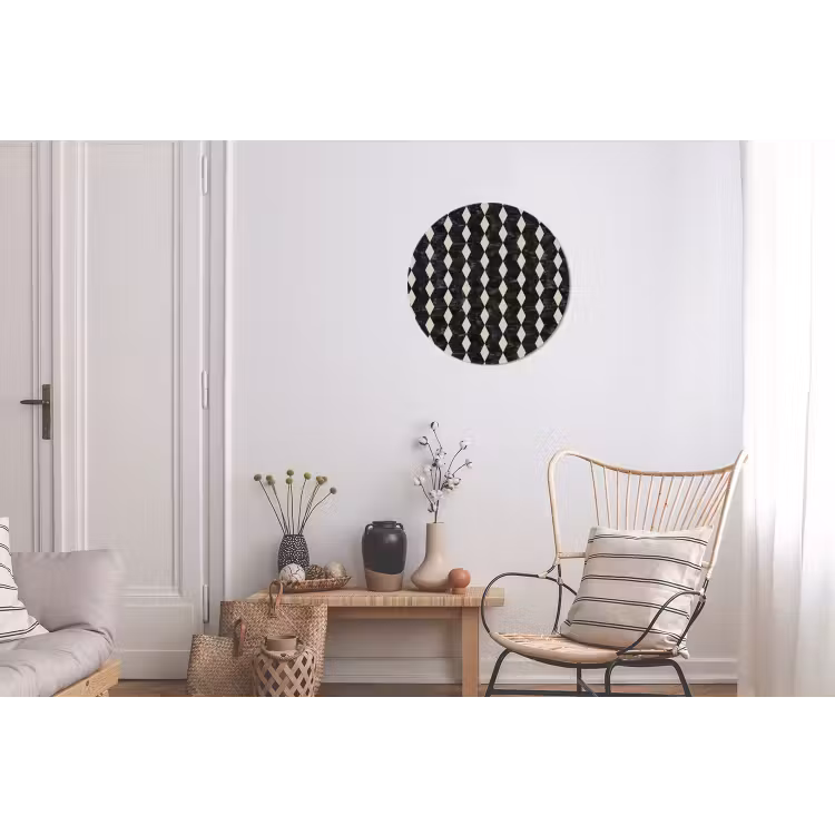 Geometrisch - Patroon - Marmer - Groen Wandcirkel aluminium klein 190 -woonkamer