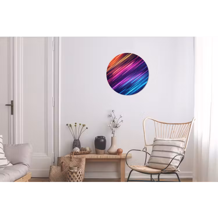 Snelheid - Kosmos - Kleurrijk Wandcirkel aluminium klein -woonkamer