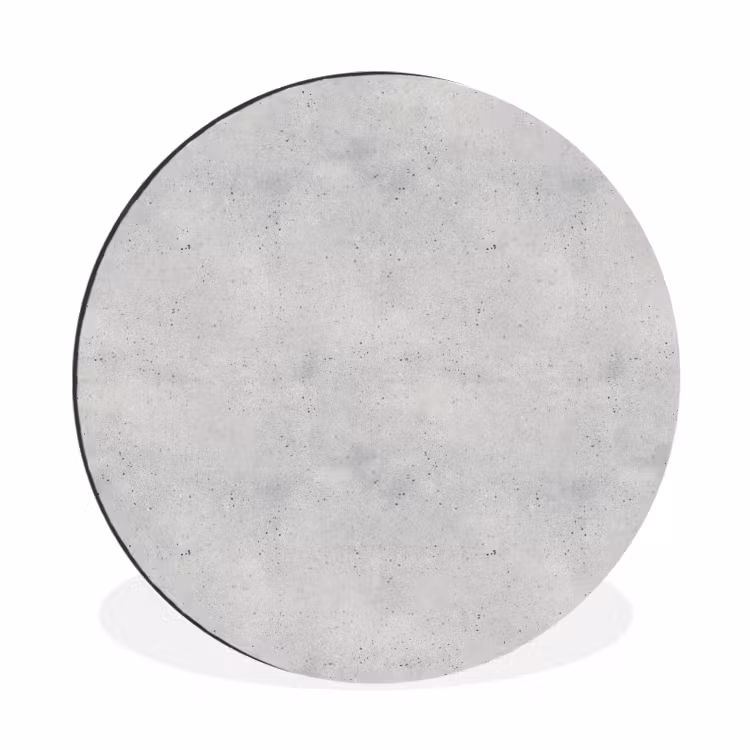 Grijs - Beton - Neutraal Wandcirkel aluminium klein 190 -3d