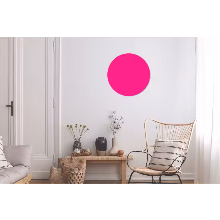 Hot - Fuchsia - Roze Wandcirkel aluminium klein 190 -woonkamer