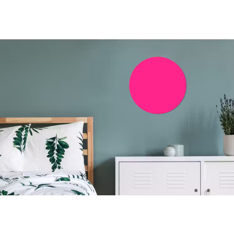 Hot - Fuchsia - Roze Wandcirkel aluminium klein 190 -slaapkamer