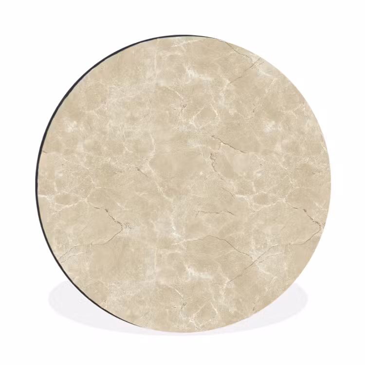 Lichtbeige - Marmer - Diffusie adering Wandcirkel aluminium klein 190 -3d