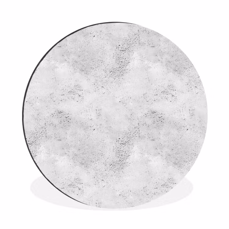 Lichtgrijs - Ruw - Subtiel Wandcirkel aluminium klein 190 -3d