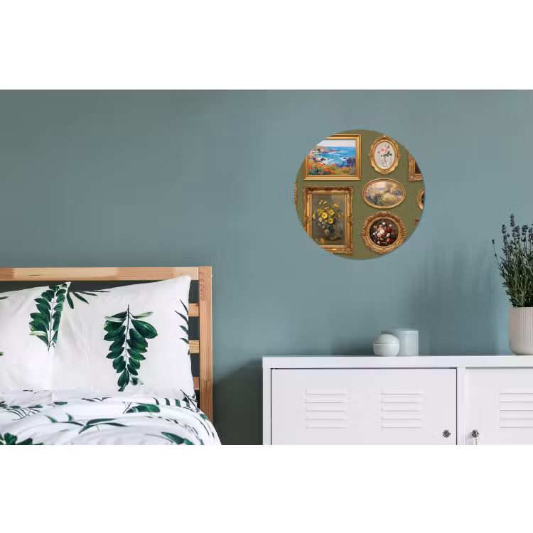 Hert - Bos - Natuur - Klassiek - Dieren Wandcirkel aluminium klein -slaapkamer
