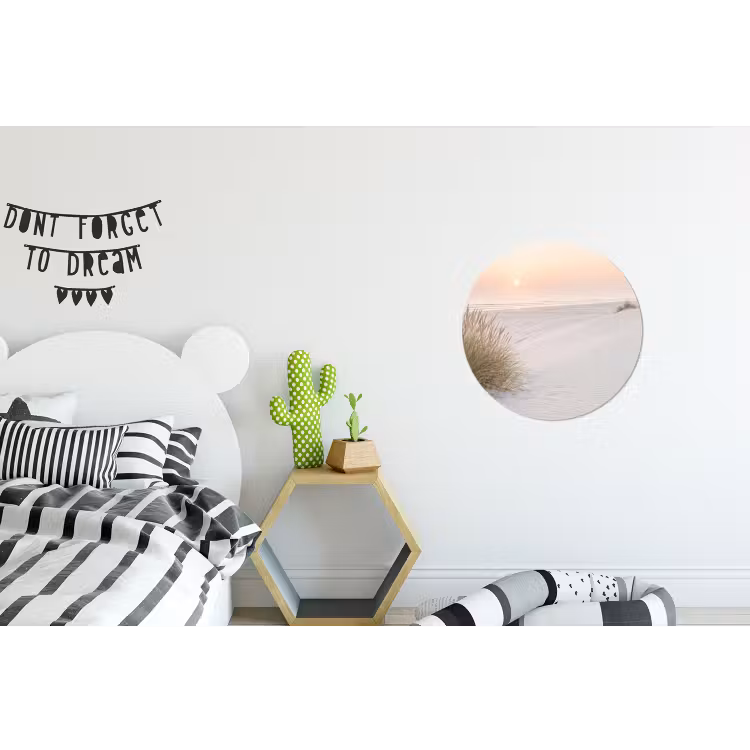 Horizon - Duinlandschap - Zand Wandcirkel aluminium klein -kinderkamer