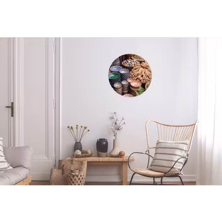 Alu-Dibond-Bild Rund - Keramik – Orientalisch – Farbenfroh - Aardewerk - Oosters - Kleurrijk Wandcirkel aluminium klein