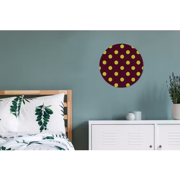 Klassiek - Stippen - Groen Wandcirkel aluminium klein 190 -slaapkamer