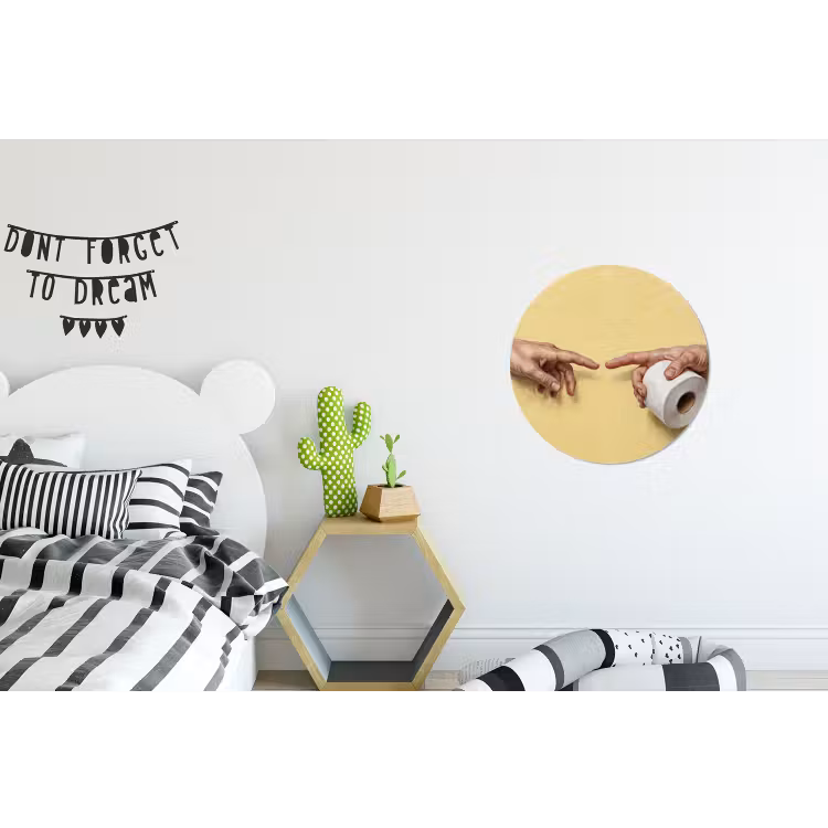 Klassiek - Kunst - Humor Wandcirkel aluminium klein -kinderkamer