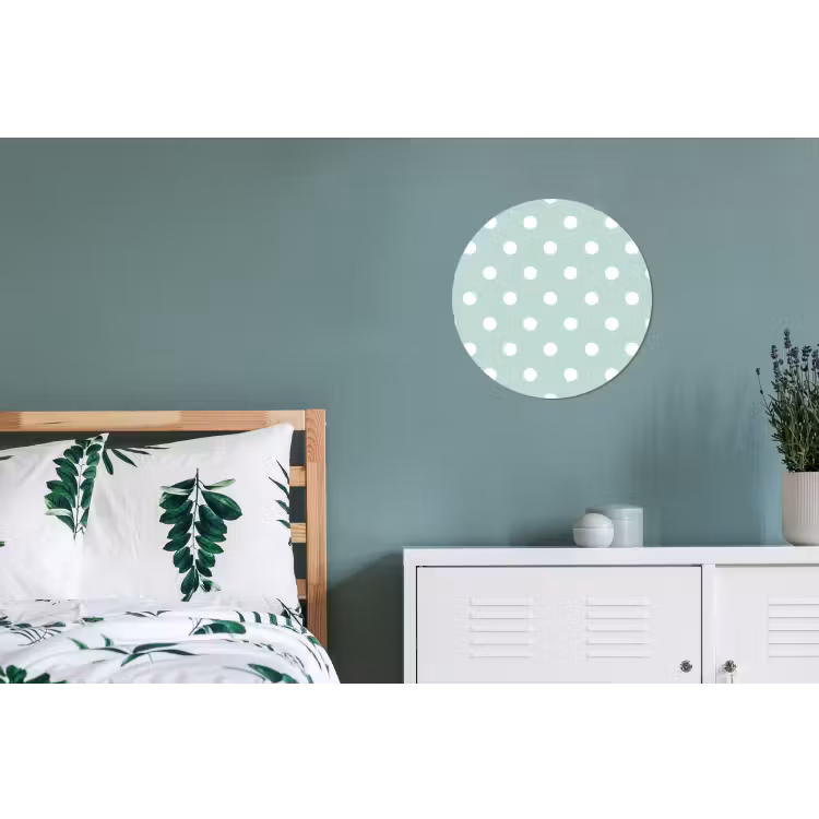 Klassiek - Polka - Groen Wandcirkel aluminium klein 190 -slaapkamer