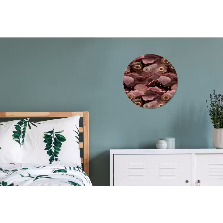 Koraal - Organisch - Roze Wandcirkel aluminium klein 190 -slaapkamer