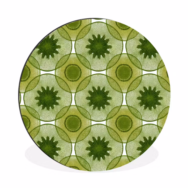 Cirkels - Patroon - Groen Wandcirkel aluminium klein 190 -3d
