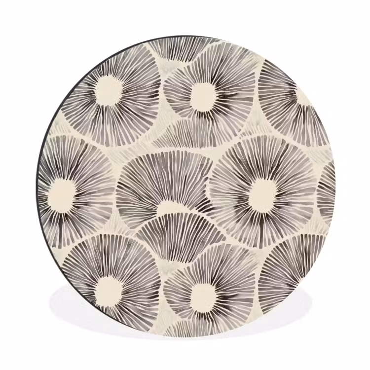 Cirkels - Patroon - Zwart Wandcirkel aluminium klein 190 -3d