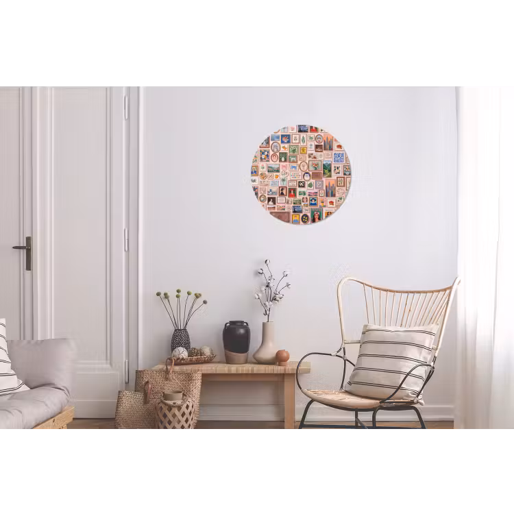 Kunst - Collectie - Decoratie - Modern - Kleurrijk Wandcirkel aluminium klein -woonkamer