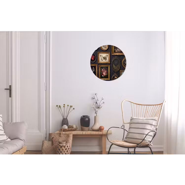 Kunst - Collectie - Vintage - Klassiek - Donker Wandcirkel aluminium klein -woonkamer