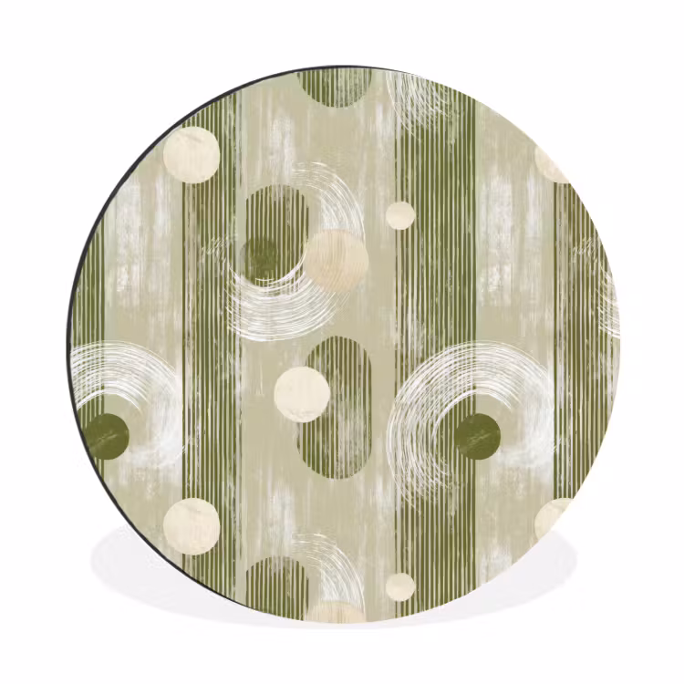 Artistiek - Modern - Groen Wandcirkel aluminium klein 190 -3d