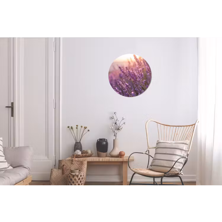 Lavendel - Paars - Zonlicht Wandcirkel aluminium klein -woonkamer