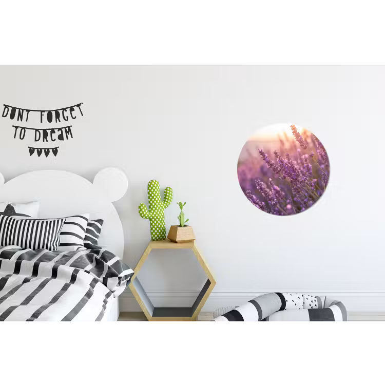 Lavendel - Paars - Zonlicht Wandcirkel aluminium klein -kinderkamer