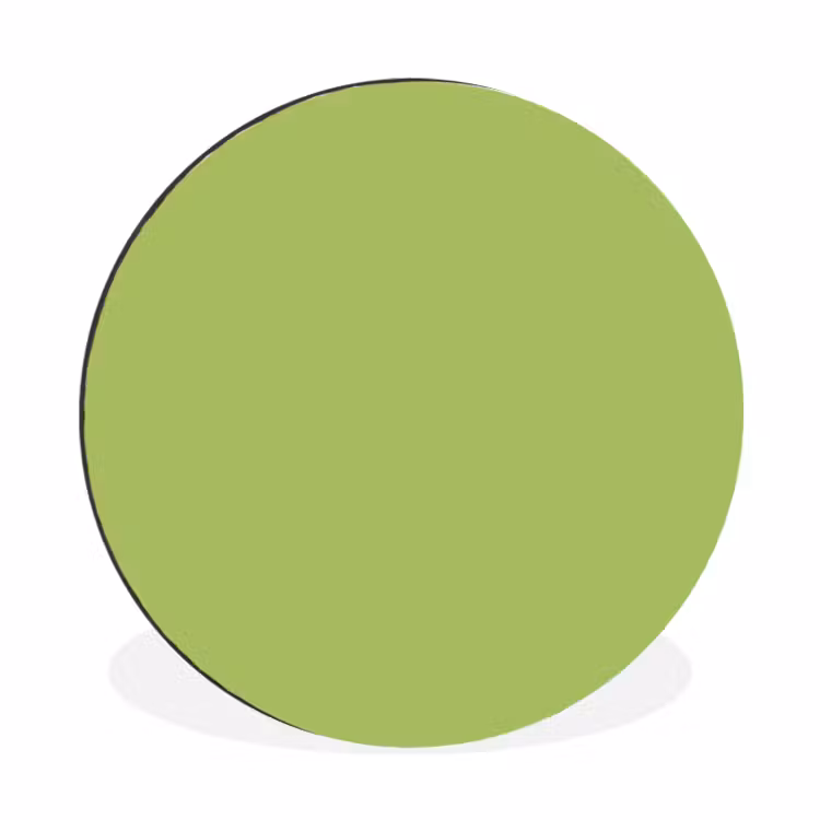 Lime - Glow - Groen Wandcirkel aluminium klein 190 -3d