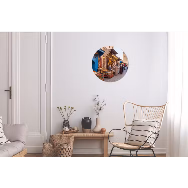 Alu-Dibond-Bild Rund - Markt – Orientalisch – Farbenfroh - Markt - Oosters - Kleurrijk Wandcirkel aluminium klein