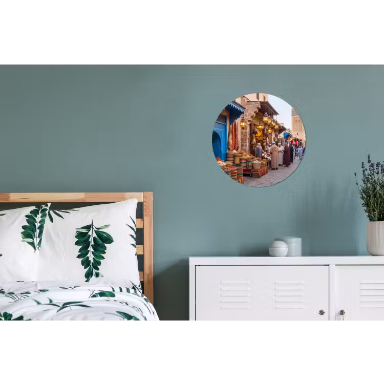 Alu-Dibond-Bild Rund - Markt – Orientalisch – Farbenfroh - Markt - Oosters - Kleurrijk Wandcirkel aluminium klein