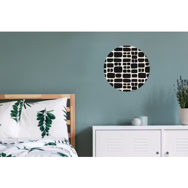 Modern - Organisch - Zwart Wandcirkel aluminium klein 190 -slaapkamer