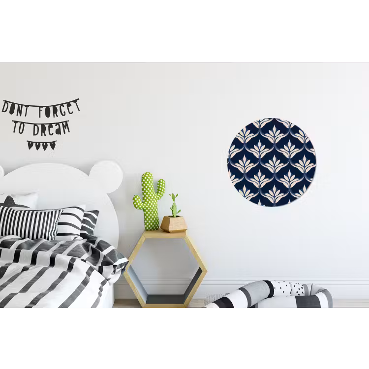 Modern - Ontwerp - Blauw Wandcirkel aluminium klein 190 -kinderkamer
