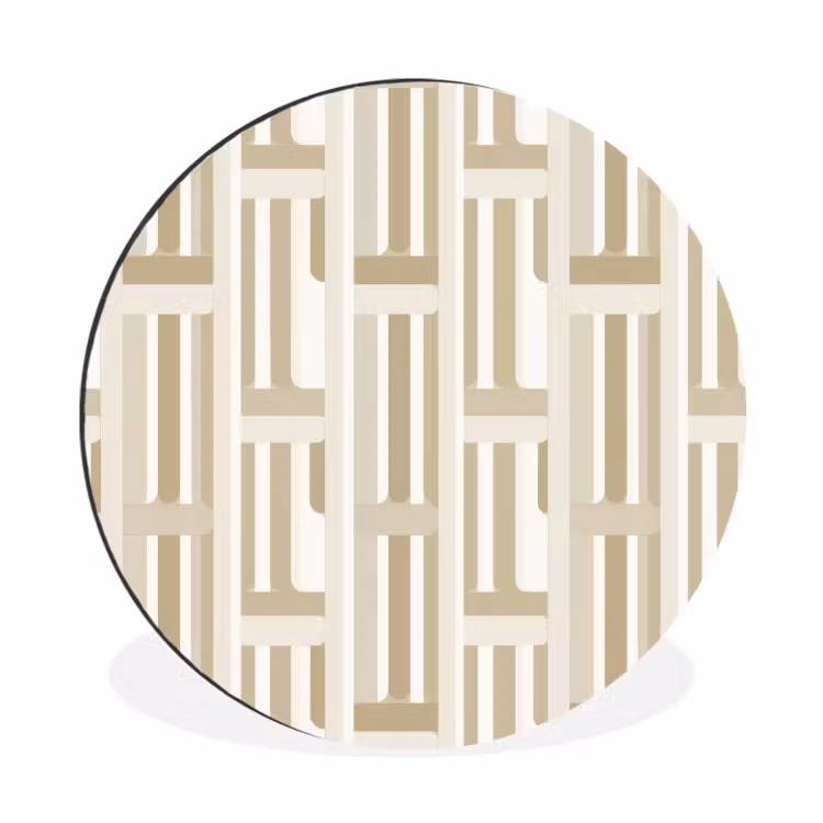 Modern - Geometrisch - Beige Wandcirkel aluminium klein 190 -3d